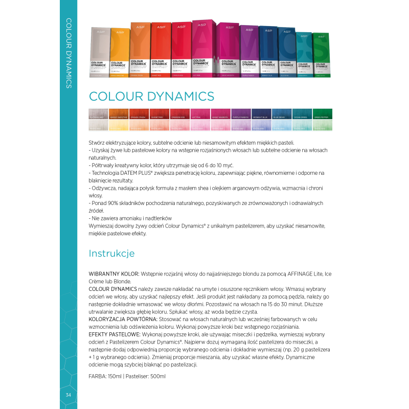 Pakiet 8 farb COLOUR DYNAMICS + Pastelizer i...
