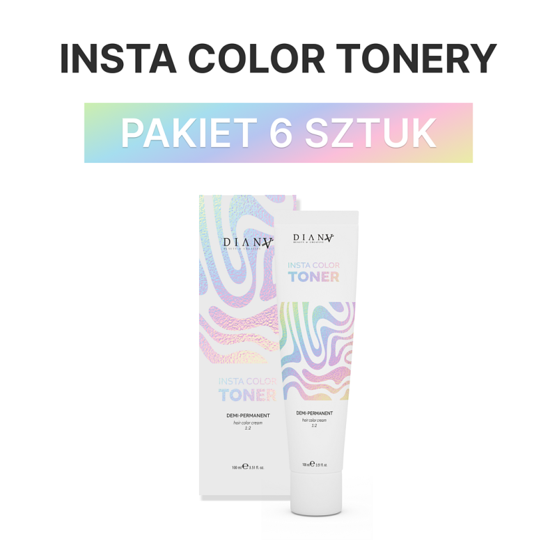 Pakiet 6 szt.  Żelowo - kremowych tonerów Insta Color