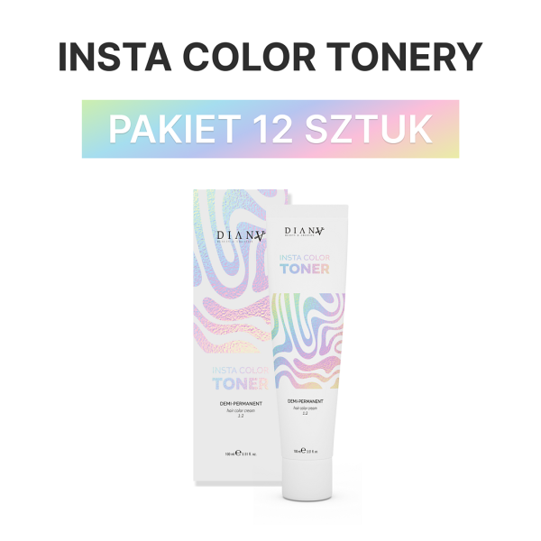 Pakiet 12 szt.  Żelowo - kremowych tonerów Insta Color