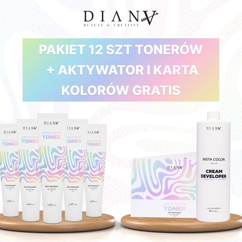 Pakiet 12 szt.  Żelowo - kremowych tonerów...