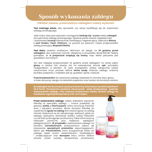 Bionanoplastia  BIOLISS - zestaw szampon oczyszczający 500 ml + fluid prostujący 1000 ml