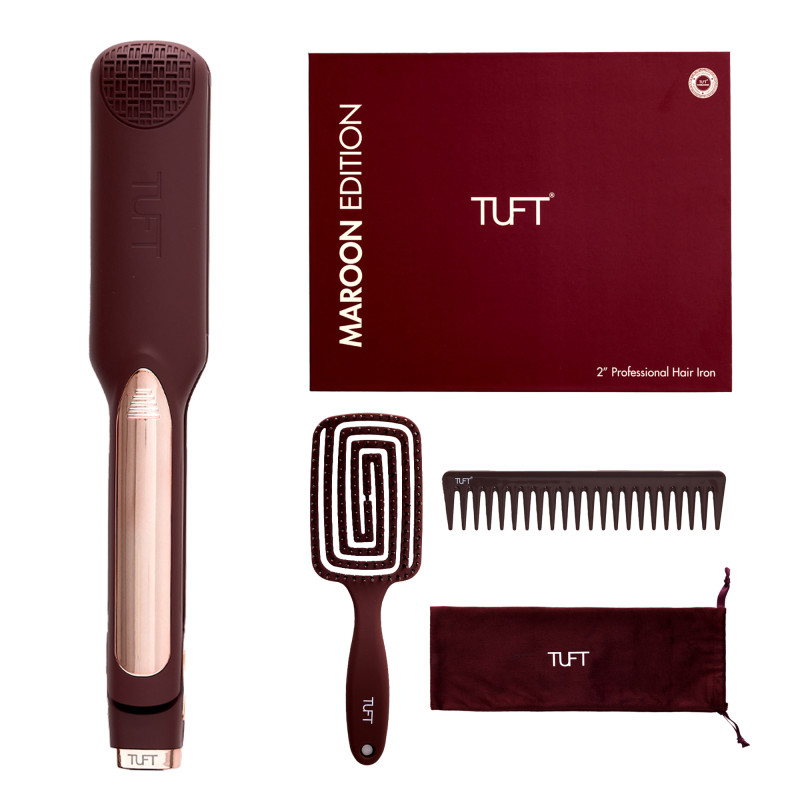 Szeroka prostownica Tuft Maroon