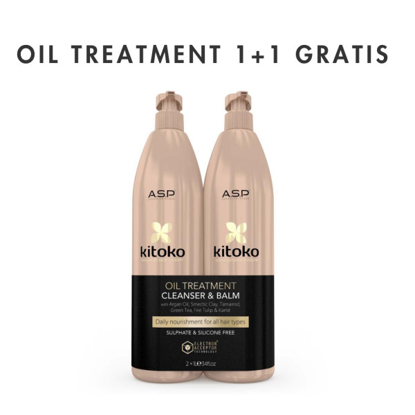 Okazyjny zestaw Szampon 1000 ml  i Balsam rewitalizujący Kitoko Oil Treatment ASP GRATIS