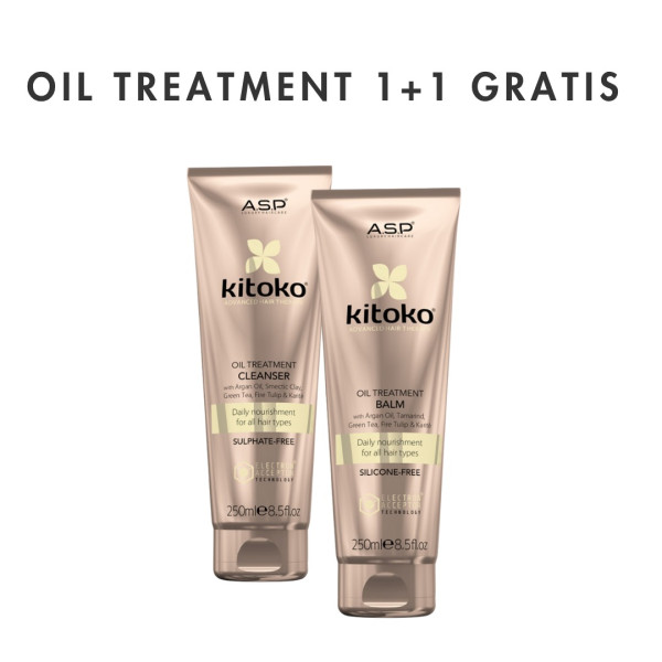 Okazyjny zestaw Szampon 250 ml  i Balsam rewitalizujący Kitoko Oil Treatment ASP GRATIS