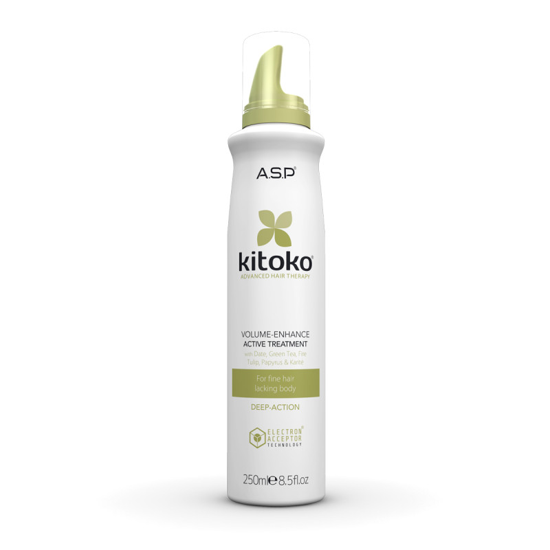 Okazyjny zestaw -  Zwiększająca objętość odżywka w piance Kitoko Volume Enhance ASP 250 ml 1+1 GRATIS