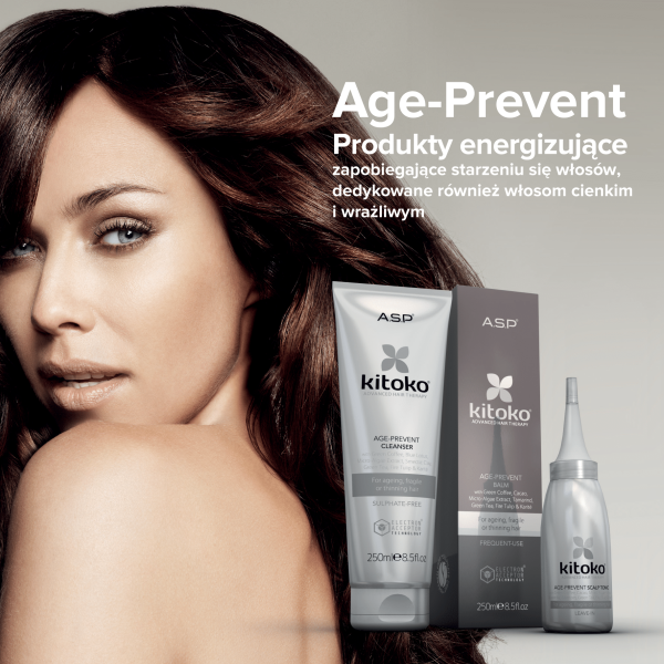Okazyjny  Zestaw Szampon 250 ml i Odżywka Kitoko Age Prevent ASP GRATIS