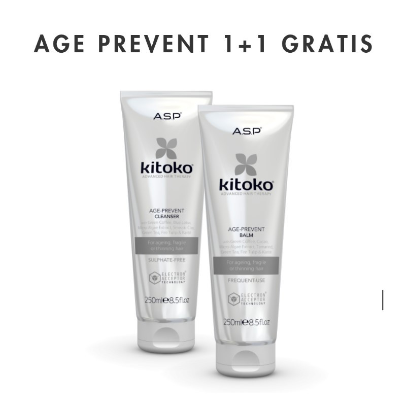 Okazyjny  Zestaw Szampon 250 ml i Odżywka Kitoko Age Prevent ASP GRATIS