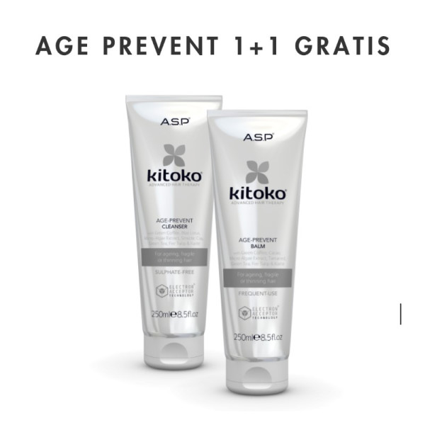 Okazyjny  Zestaw Szampon 250 ml i Odżywka Kitoko Age Prevent ASP GRATIS