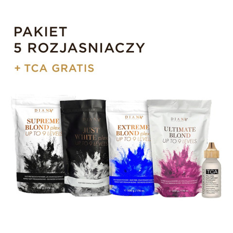Okazyjny pakiet 5 rozjaśniaczy + TCA GRATIS