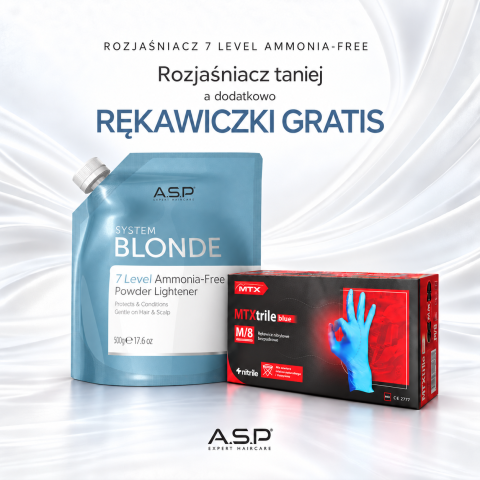 Rozjaśniacz BEZAMONIAKALNY Blue 7 tonów + rękawiczki- GRATIS