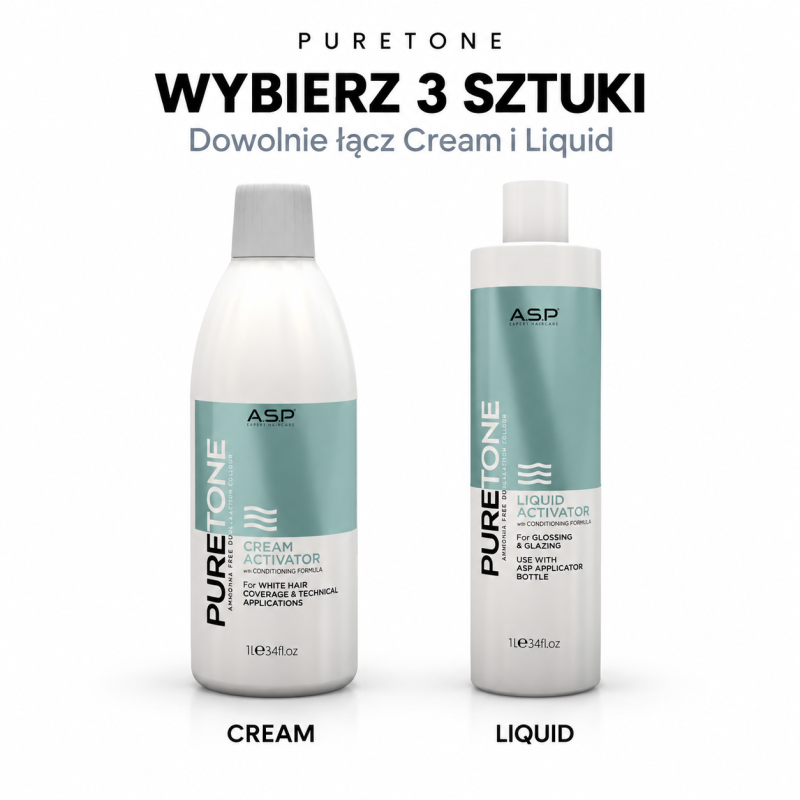 3 szt Aktywator- deweloper w PŁYNIE lub KREMIE...