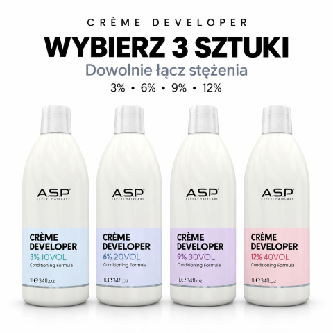 Zestaw promocyjny 3 SZT. Aktywator 1000 ml. 3%, 6%, 9%...