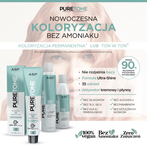 Farba bez amoniaku PURE TONE ASP Affinage 100ml 2