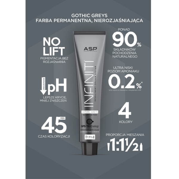 Gothic Grey Farba permanentna 100ml